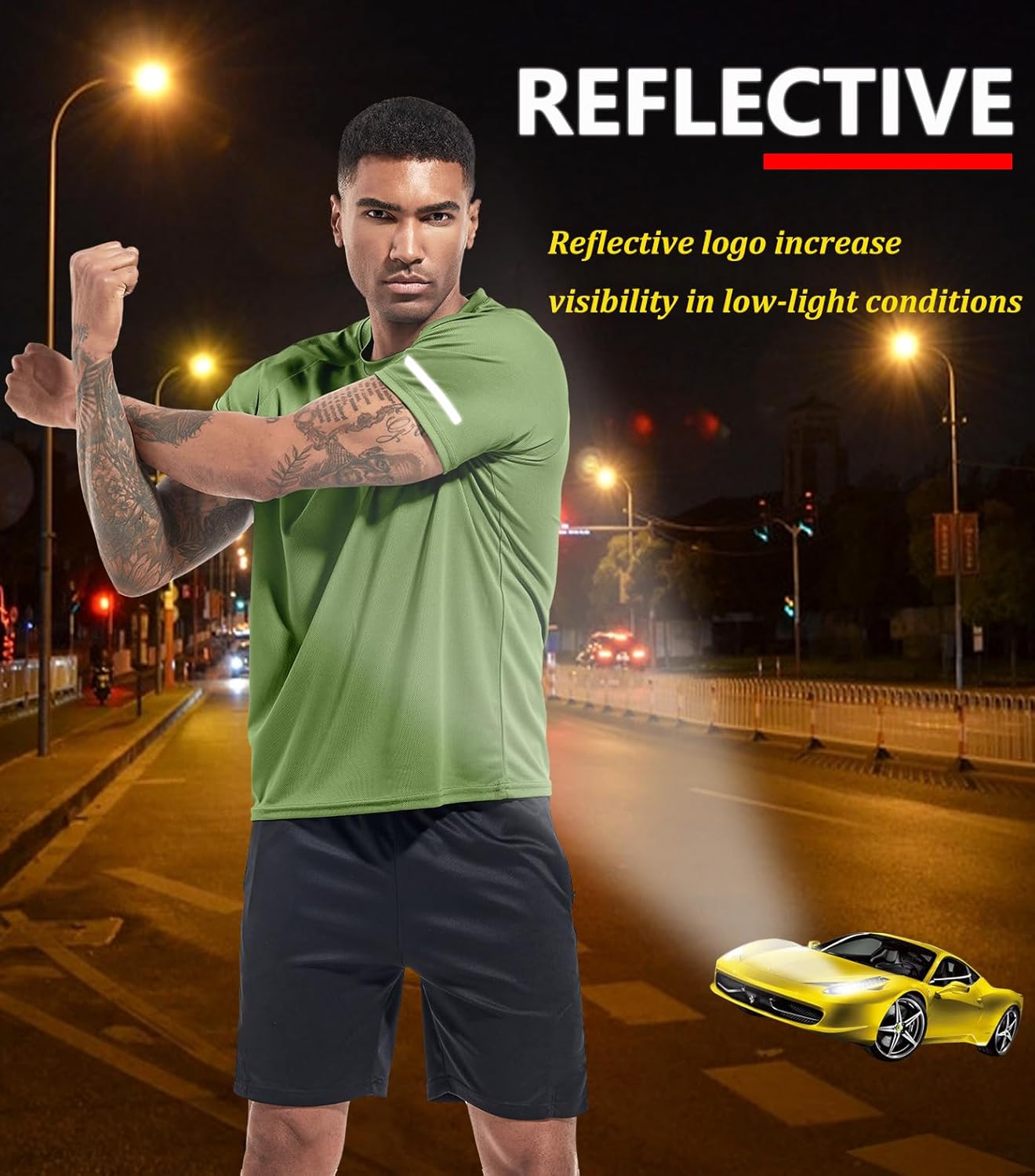 Boyzn 1er, 3er, 5er oder 7er Pack Herren-Trainings-Laufshirts, Dry Fit feuchtigkeitsableitendes T-Shirt, Gym Sport Kurzarm-T-Shirts