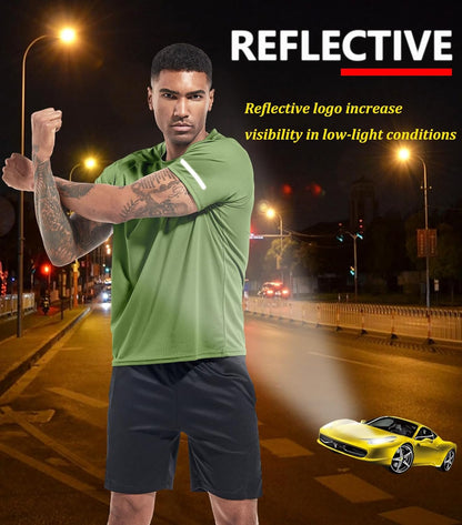 Boyzn 1er, 3er, 5er oder 7er Pack Herren-Trainings-Laufshirts, Dry Fit feuchtigkeitsableitendes T-Shirt, Gym Sport Kurzarm-T-Shirts