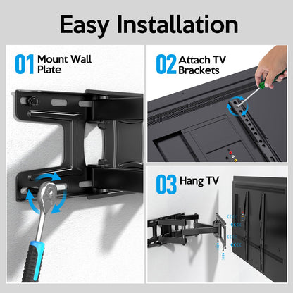 Vollbewegliche TV-Wandhalterung mit Schwenk-, Auszugs- und Neigefunktion für die meisten 13-42 Zoll LED LCD Flachbildfernseher & Monitore, bis zu 20 kg belastbar, max. VESA 200x200mm