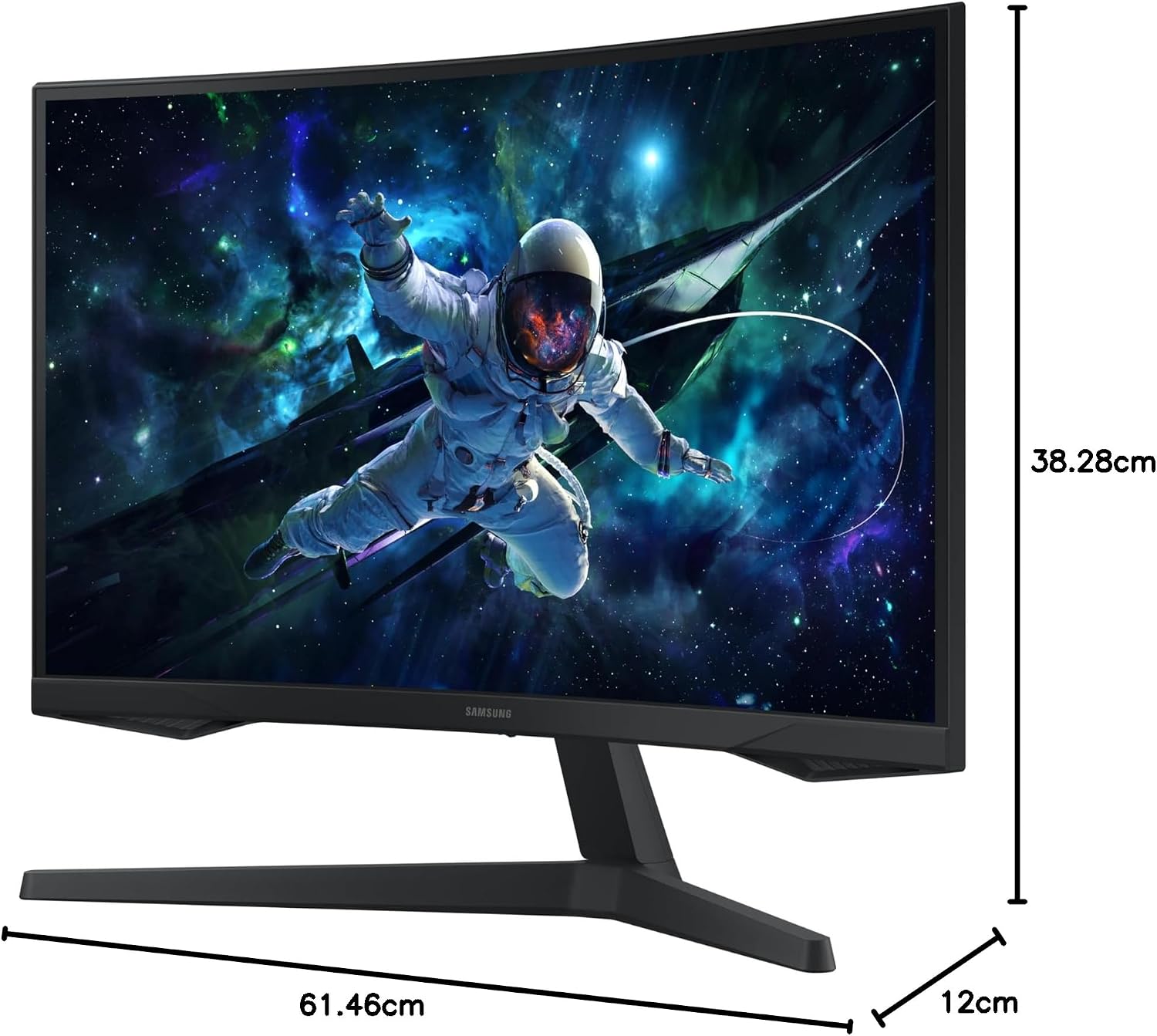 Samsung Odyssey 27 inch Curved Gaming Monitor (2,560 x 1,440) G55C QHD 165 Hz 1 ms, HDR10, FreeSync, Eye Saver Mode, 1000R Curvature- LS27CG550ENXZA