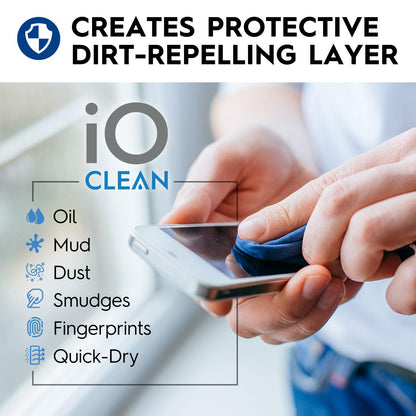 Bildschirmreinigungsspray (473 ml) – Bestes großes Reinigungsset für LCD LED OLED TV, Smartphone, iPad, Laptop, Touchscreen, Computermonitor, elektronische Geräte, Mikrofasertücher und 2 Düsen