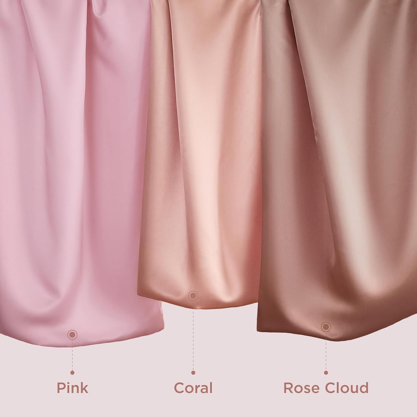 Bedsure Satin-Kissenbezug, Queen-Size, 2er-Pack, Seidenkissenbezügen ähnlich, seidige Kissenhüllen mit Hotelverschluss, Raumdeko, Valentinsgeschenke für Frauen und Männer, Grau, 50x75 cm