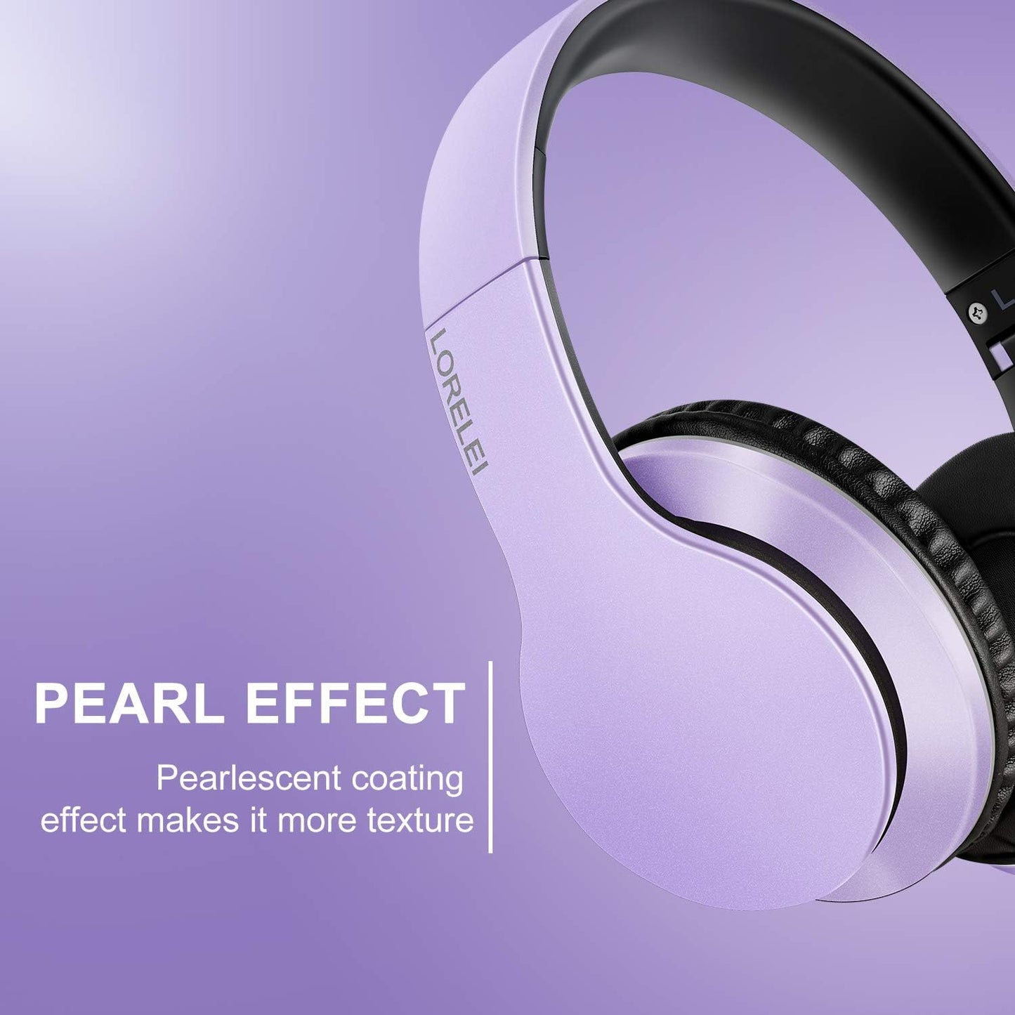 LORELEI X6 Over-Ear Kabelgebundene Stereo-Bass-Kopfhörer mit Mikrofon, Leicht, Faltbar & Portabel mit 1,45M Kabel ohne Verheddern für Smartphone, Tablet, MP3/4, Space Black