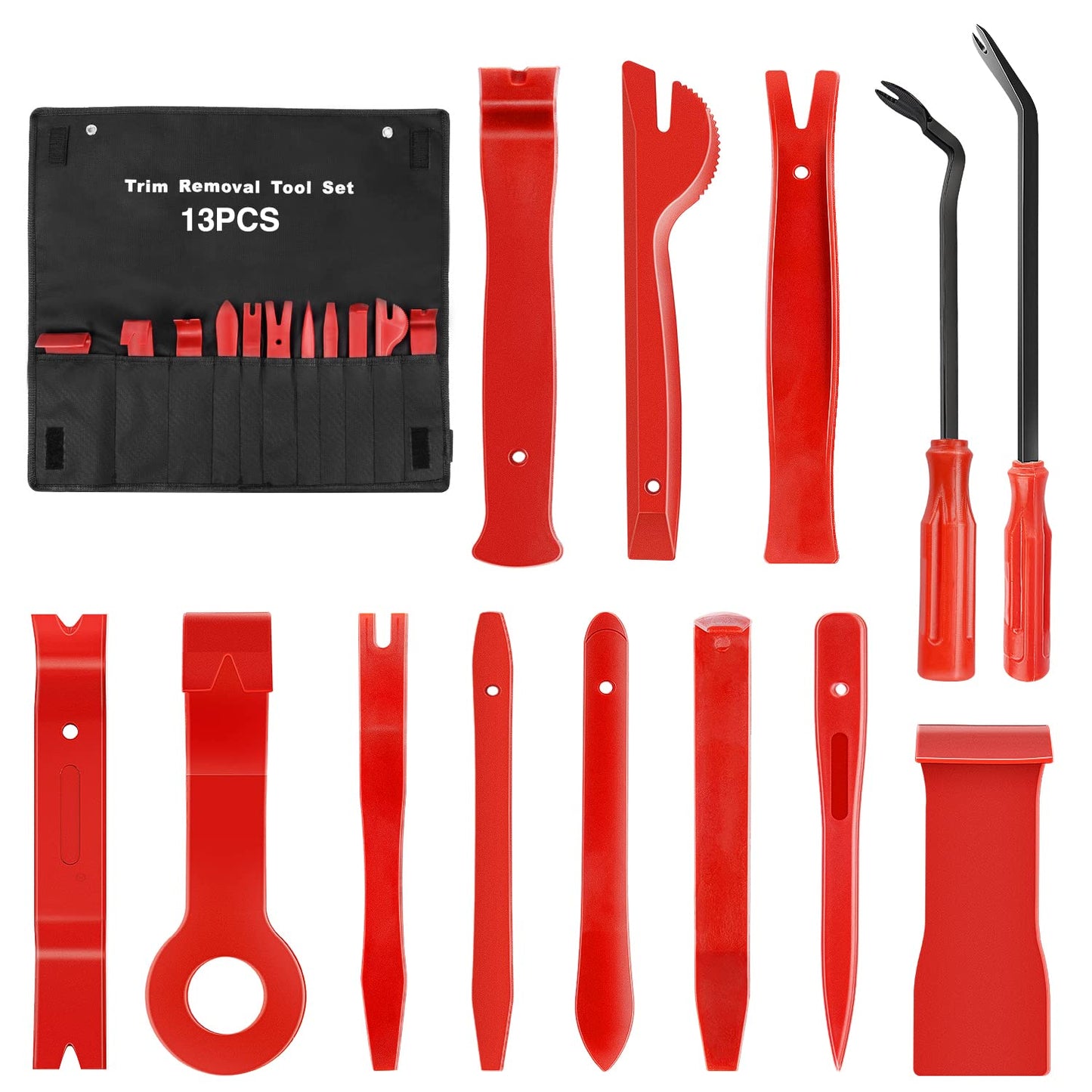 GOOACC 5PCS Auto Trim Removal Tool Kit No-Scratch Pry Tool Kit for Car Door Clip Panel & Audio Dashboard Dismantle -5PCS