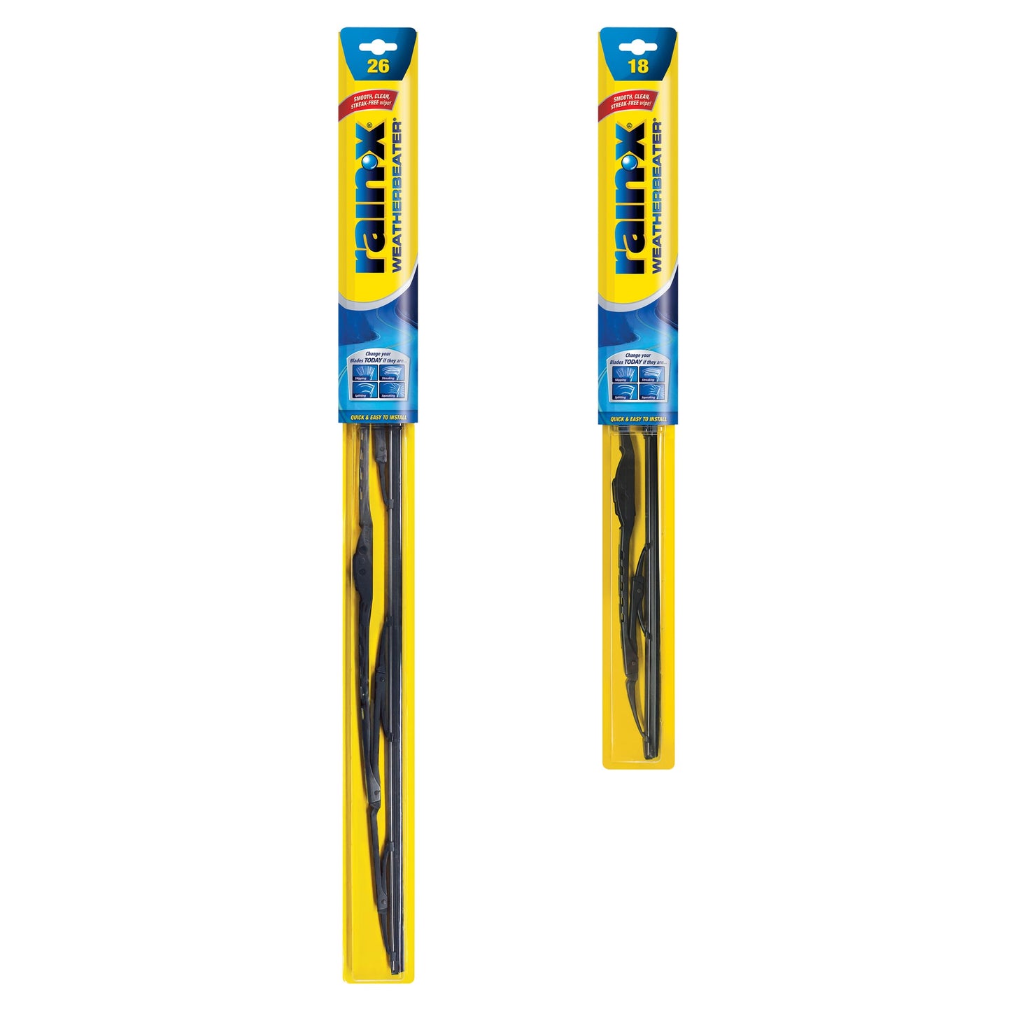 Rain-X 820149 WeatherBeater Wiper Blades, 22" Windshield Wipers (Pack of 2), Automotive Replacement Windshield Wiper Blades That Meet Or Exceed OEM Quality And Durability