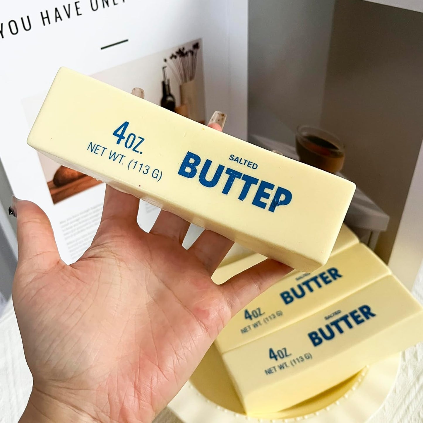 Butter Slow Rising Squishy，Squishy Toy,Dumpling Stress Balls，PU Materia Fidget Toy for Office or Party Favor