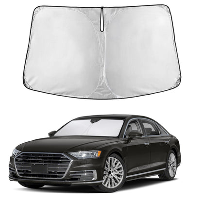 EcoNour Car Windshield Sunshade | Blocks 99% Heat & Keeps Interior Cool | Universal Fits Cars, SUVs, Trucks | Automotive Sun Screen, Visor & Car Accessories for Summer | Medium (64x32 Inches)