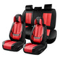 Coverado Car Seat Covers 5 Pieces, Full Set Universal Seat Covers for Cars, Waterproof Nappa Leather Auto Seat Protectors with Head Pillow, Car Interiors Fit for Most Sedans SUV Pick-up Truck, Black