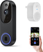Orbitell 1080p Wireless Wi-Fi Video Doorbell Camera with Two Way Audio, Night Vision, Cloud Storage, Smart AI Motion Detection, Support 2.4GHz Wi-Fi only