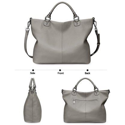 Kattee Damen Weiche Echtleder Tragetasche Schultertasche Handtasche