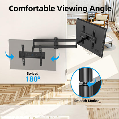 USX STAR Corner TV Wall Mount Long Arm TV Mount Bracket for 37-84 Inch TVs, Full Motion TVs Wall Mounts with 32” Articulating Arms Extension & Tilt & Swivel, Max VESA 600x400mm, Holds up to 100 lbs
