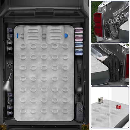 Umbrauto Car Air Mattress Backseat| Inflatable Truck Back Seat Camping Airbed for SUV Rear Seat, Blow Up Sleeping Travel Bed for Van Trunk with Pump & Pillows