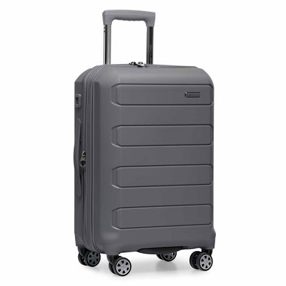 Traveler's Choice Pagosa Hardshell Expandable Luggage with Spinner Wheels, Slate Blue, 3-Piece Set (22/27/30)