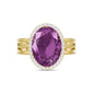 Linawe Birthstone Chunky Adjustable Rings for Women, Gold/Silver/Rose Gold Statement Rings, Imitation Diamond Fake Gemstone Crystal Cocktail Ring, Cubic Zirconia Costume Jewelry