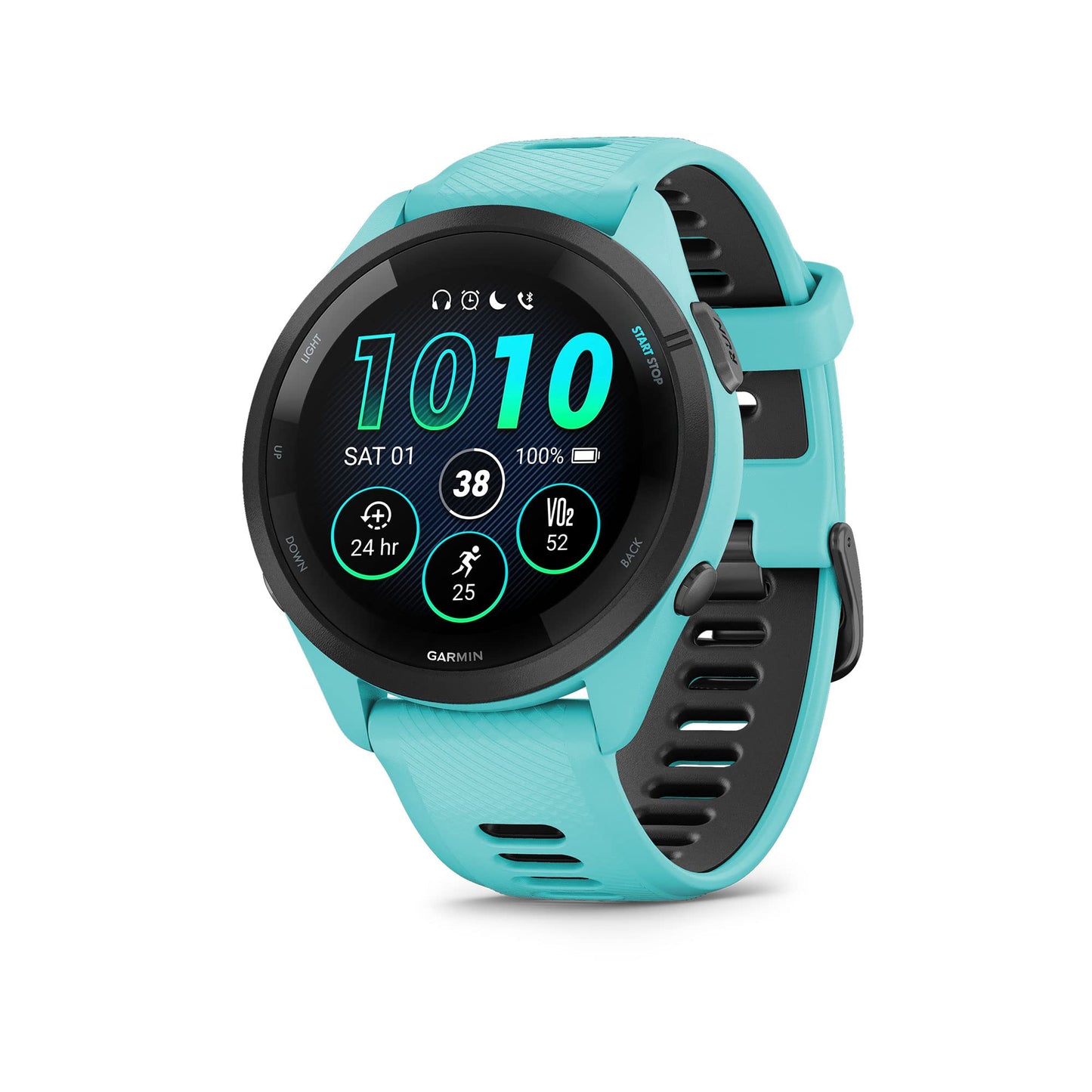 Garmin Forerunner® 265 Running Smartwatch, Colorful AMOLED Display, Training Metrics and Recovery Insights, Black and Powder Gray