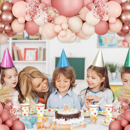 Blush Pink Ballons Girlande Bogen Kit, 144 Stücke Retro Rosa Roségold Sand Weiß Konfetti Ballons für Brautparty Valentinstag Hochzeit Verlobung Geburtstag Party Dekorationen……