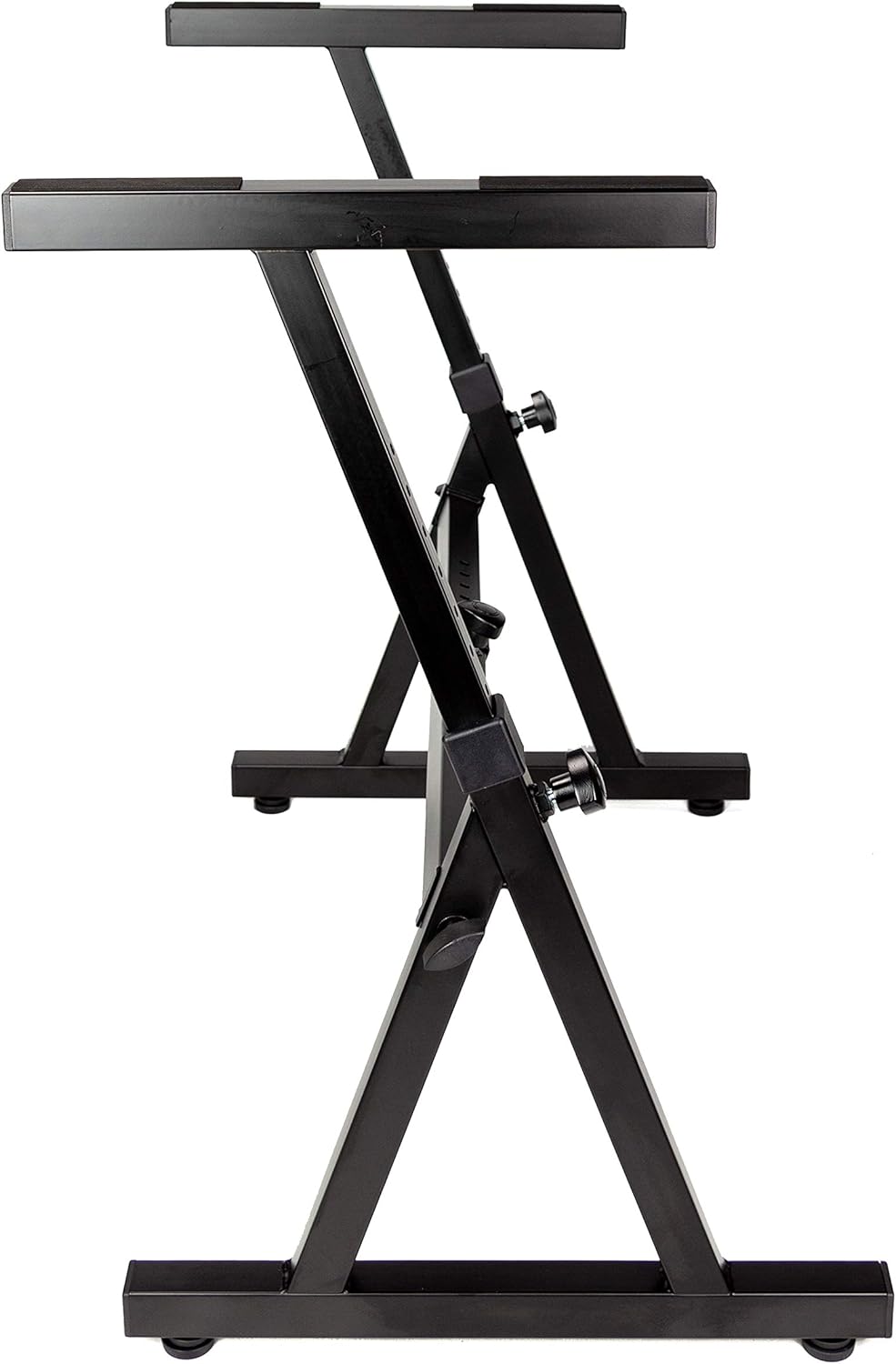 RockJam KB100 Verstellbare, gepolsterte Klavierbank, X-Stil, Schwarz