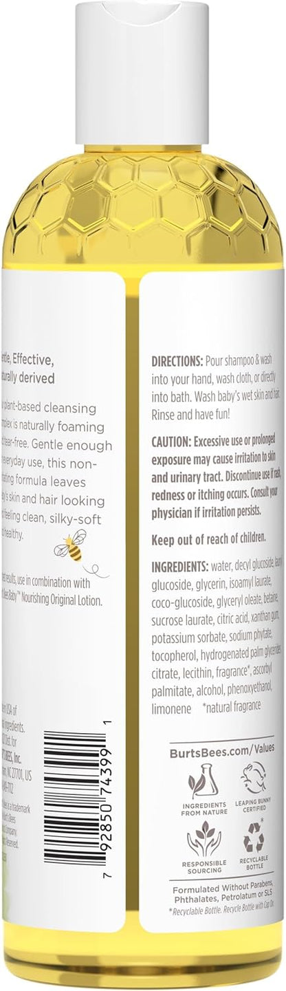 Burt's Bees Baby Shampoo & Wash, Tear Free Soap, Baby Care, Original,12 Ounce (Pack of 3)
