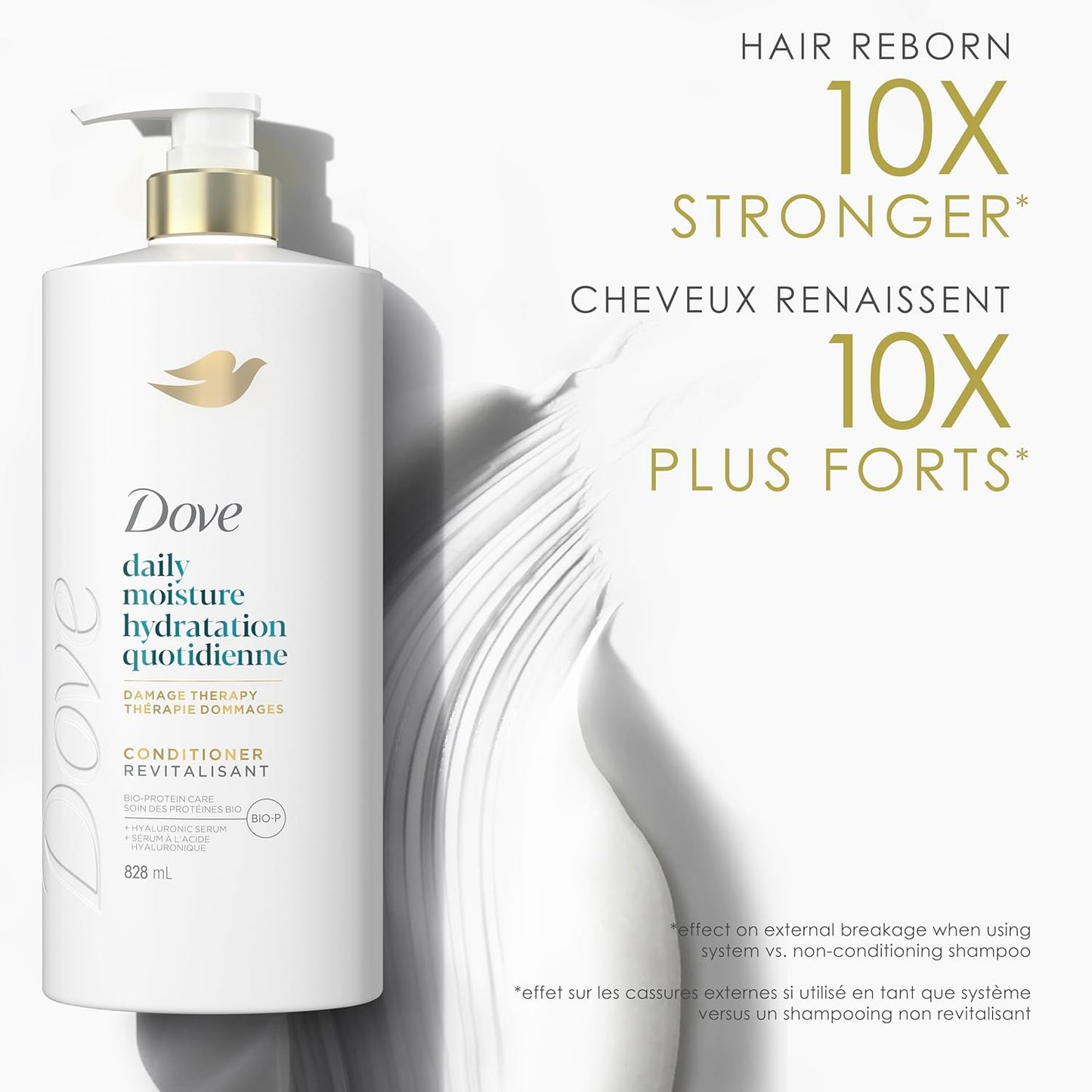 Dove Intensive Repair Shampoo für geschädigtes Haar mit flüssiger Bio-Protein-Pflege, 828 ml