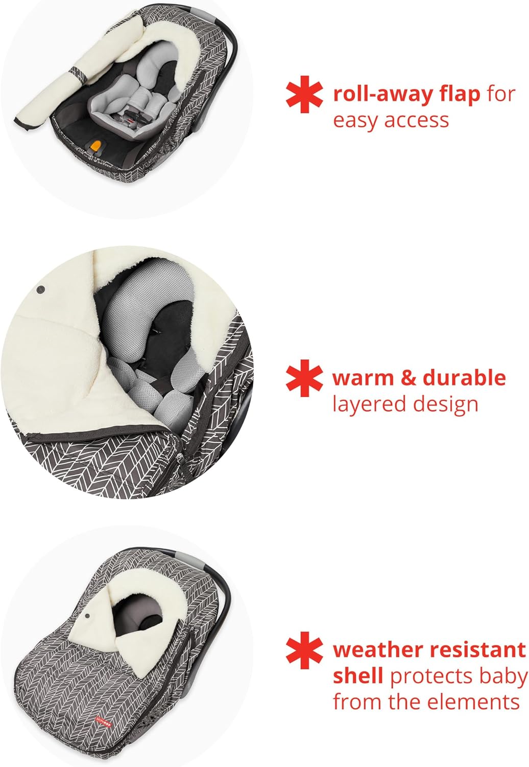 Skip Hop Winter Autositz-Abdeckung, Stroll & Go, Schwarz