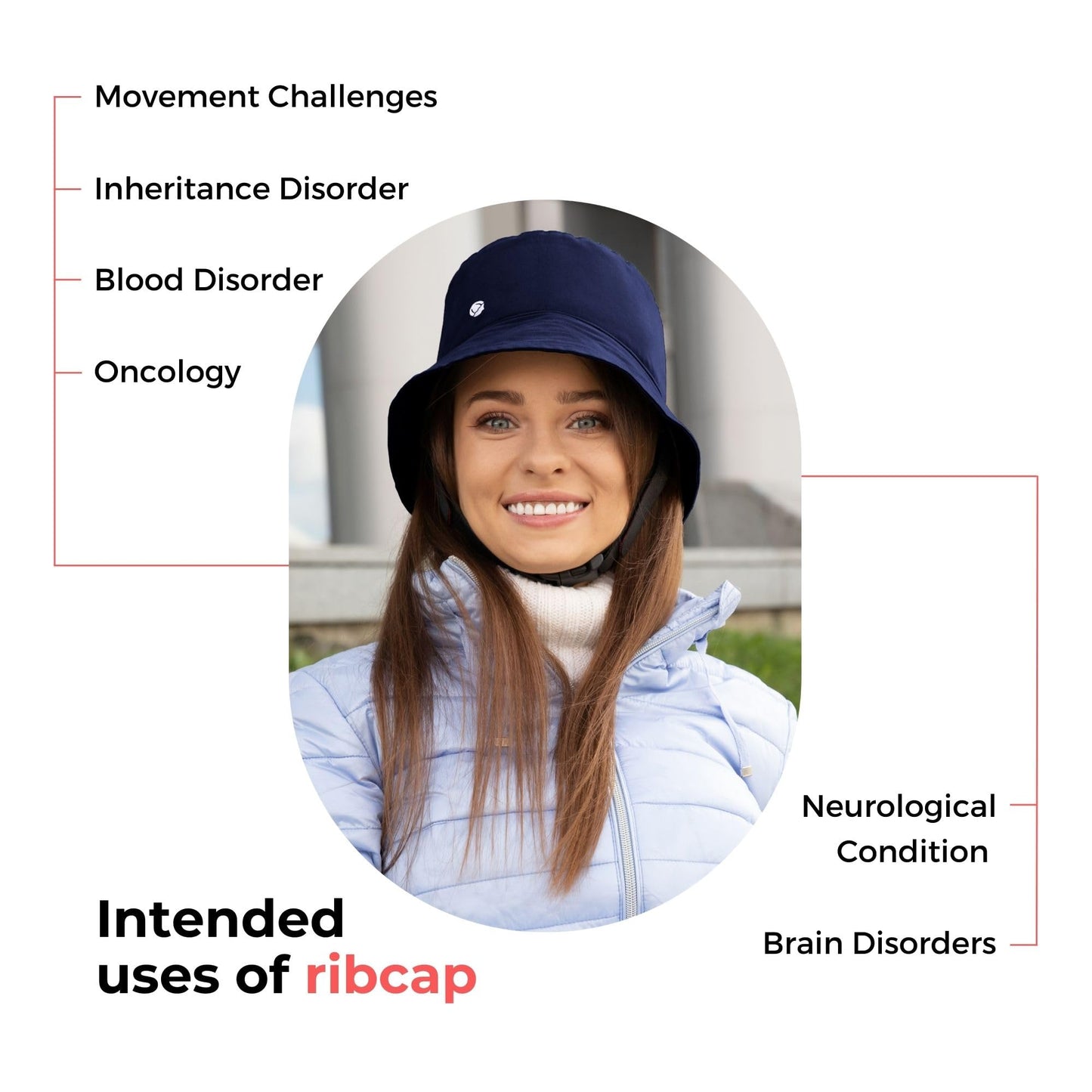 Ribcap Billie Medical Grade Protective Helmet | Soft Hat for Epilepsy | Protective Helmet for Seizures
