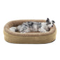 JOEJOY Orthopedic Dog Beds Large Sized Dog, XL Egg-Crate Memory Foam Pet Couch Bed with Bolster Sides, Waterproof Lining, Removable Washable Cover & Non-Slip Bottom, Brown