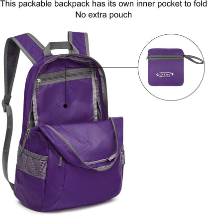 G4Free 20L Lightweight Packable Backpack Foldable Travel Hiking Daypack for Men and Women