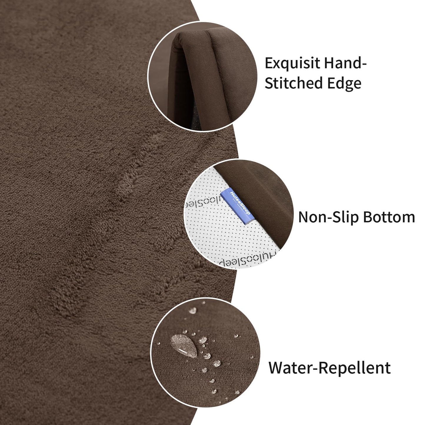 Huloo Sleep Ultra Soft Baby Spielmatte für den Boden, 3,3 cm dicke Elasti-Foam 127x127 cm Laufgittermatte für Kleinkinder, rutschfeste Rückseite, sicher zum Krabbeln und für die Bauchlage, Tatami-Stil (Dunkelgrau)