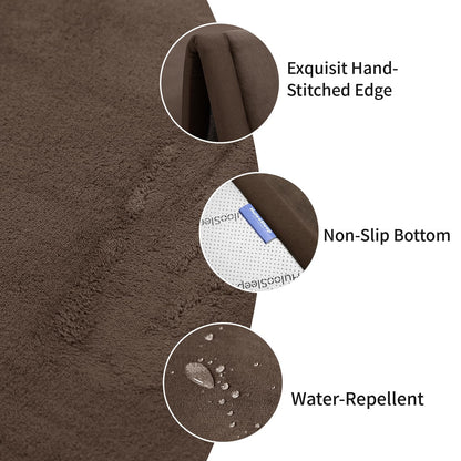 Huloo Sleep Ultra Soft Baby Spielmatte für den Boden, 3,3 cm dicke Elasti-Foam 127x127 cm Laufgittermatte für Kleinkinder, rutschfeste Rückseite, sicher zum Krabbeln und für die Bauchlage, Tatami-Stil (Dunkelgrau)