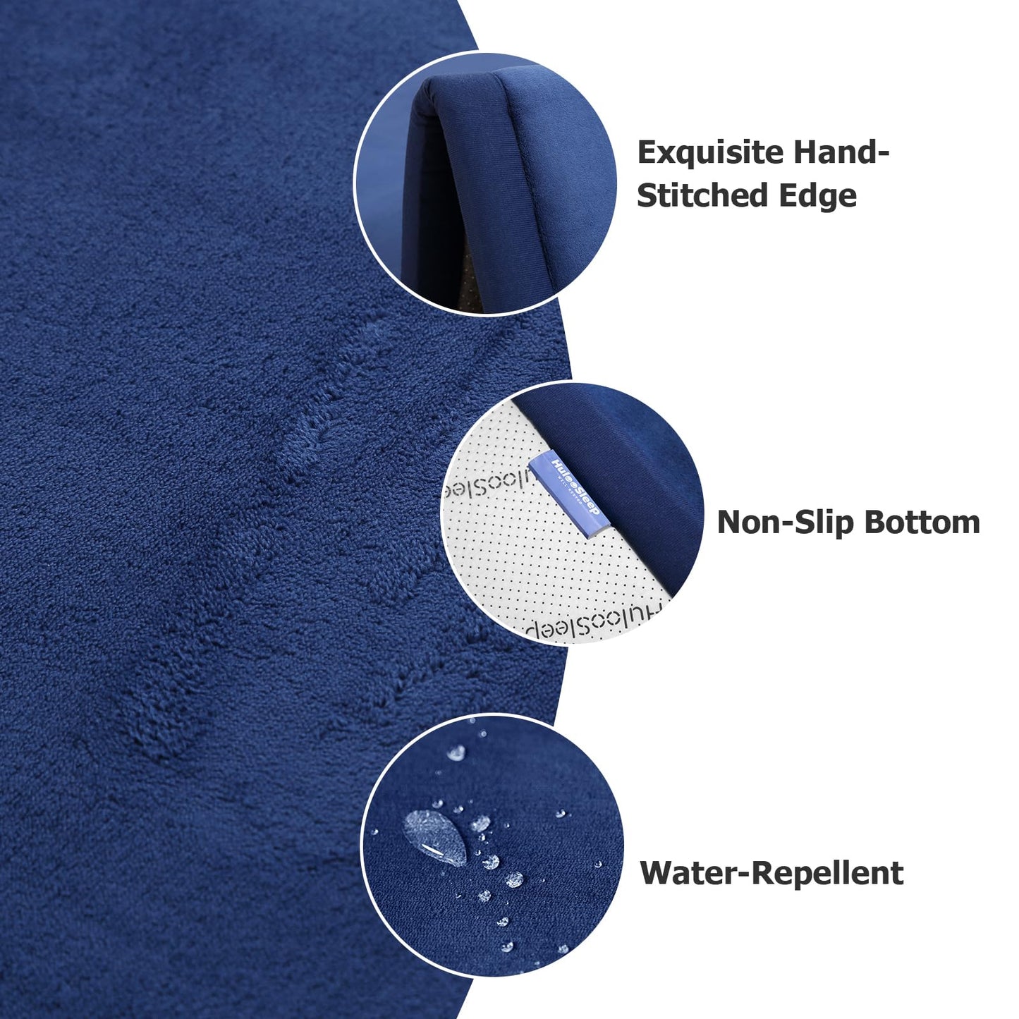 Huloo Sleep Ultra Soft Baby Spielmatte für den Boden, 3,3 cm dicke Elasti-Foam 127x127 cm Laufgittermatte für Kleinkinder, rutschfeste Rückseite, sicher zum Krabbeln und für die Bauchlage, Tatami-Stil (Dunkelgrau)