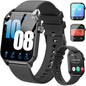 Smart Watches for Women Men, 120 Sports Modes Smartwatch with 1.83 inches HD Display, Heart Rate/Sleep Monitor, IP67 Waterproof, Bluetooth Call & Music Control for iPhone/Android (Glossy Black)