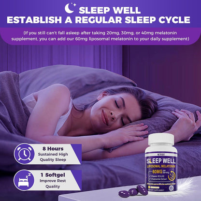NEVISS L-Tyrosine Gummies & Melatonin 60mg for Adults Bundle
