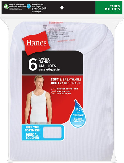 Hanes Geripptes Tanktop für Herren