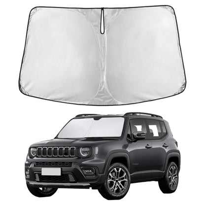 EcoNour Car Windshield Sunshade | Blocks 99% Heat & Keeps Interior Cool | Universal Fits Cars, SUVs, Trucks | Automotive Sun Screen, Visor & Car Accessories for Summer | Medium (64x32 Inches)