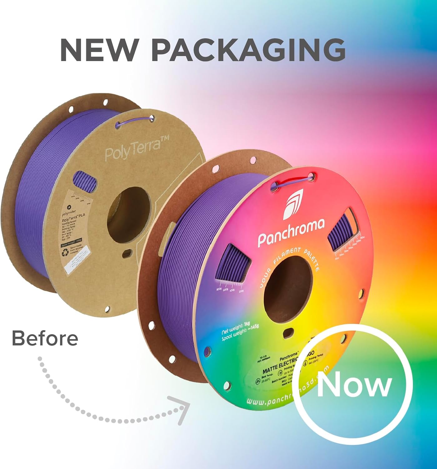 Polymaker Panchroma Mattes PLA Filament, Holzkohlschwarz 1.75mm 1kg 3D-Druck Filament, Früher Polyterra Matt, Passend für die meisten FDM 3D-Drucker, 1kg Spule (2.2lbs)