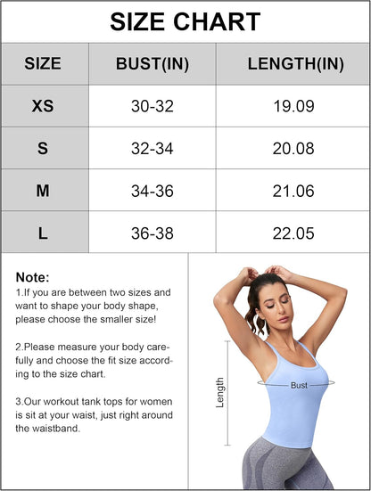 MathCat Workout Tank Tops für Damen mit integriertem BH, ärmellose Gym Tops Nahtlose Racerback Athletic Yoga Shirts