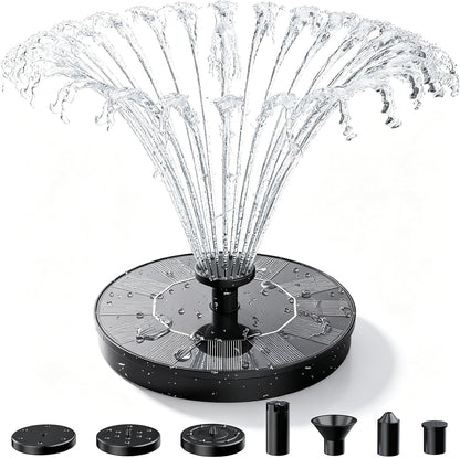 AISITIN Solar Fountain Pump with 6 Nozzles, 2026 Solar Bird Bath Fountains, Upgraded Floating Solar Water Fountain for Garden, Pond, Pool & Outdoor
