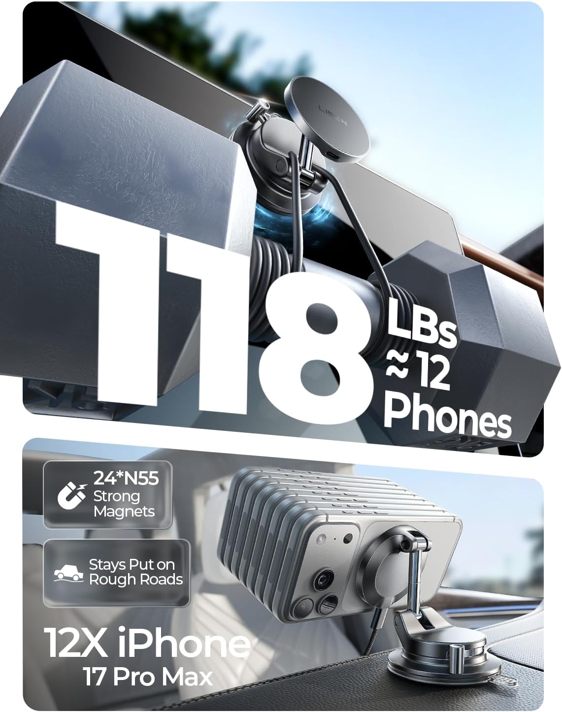 LISEN Magnetic Car Mount Charger: A Game-Changer for Drivers