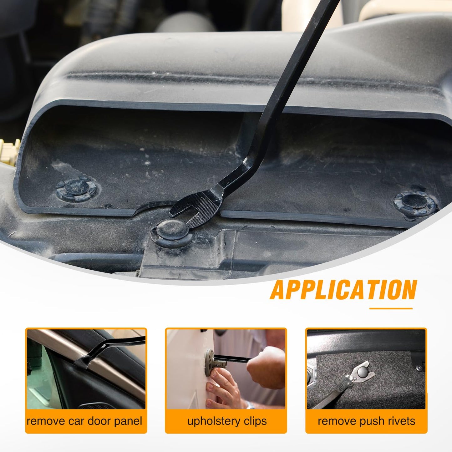 GOOACC 5PCS Auto Trim Removal Tool Kit No-Scratch Pry Tool Kit for Car Door Clip Panel & Audio Dashboard Dismantle -5PCS