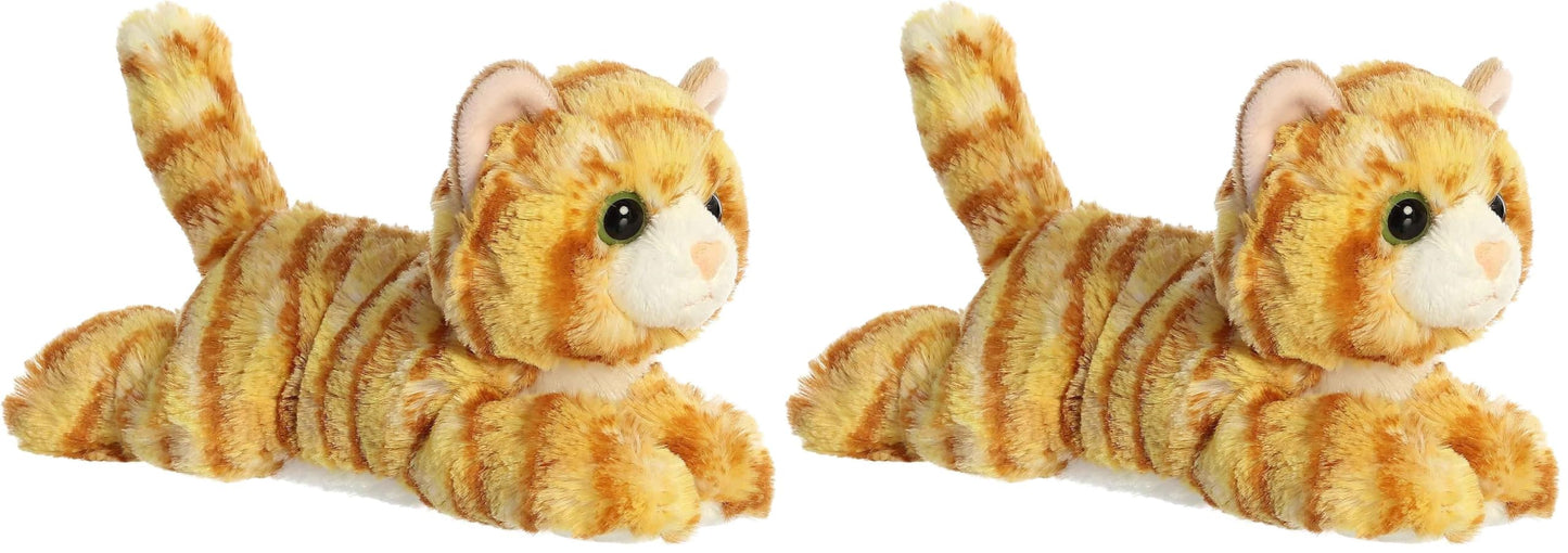 Aurora® Adorable Mini Flopsie™ Ginger Cat™ Stuffed Animal - Mini Companions Ready for Playful Adventures - for Kids All Ages, Toddlers, Adults, and Families - Orange 8 Inches