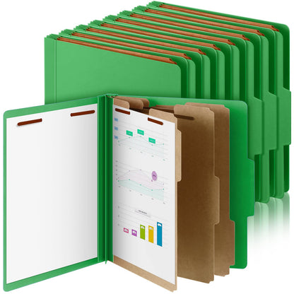 Skyygemm 24 Pcs Classification Folders Letter Size, 3 Divider Pressboard File Folder with Fasteners, Expanding File Organizer Bulk for School Teachers, Office Employee, Coworker, Staff (Yellow)