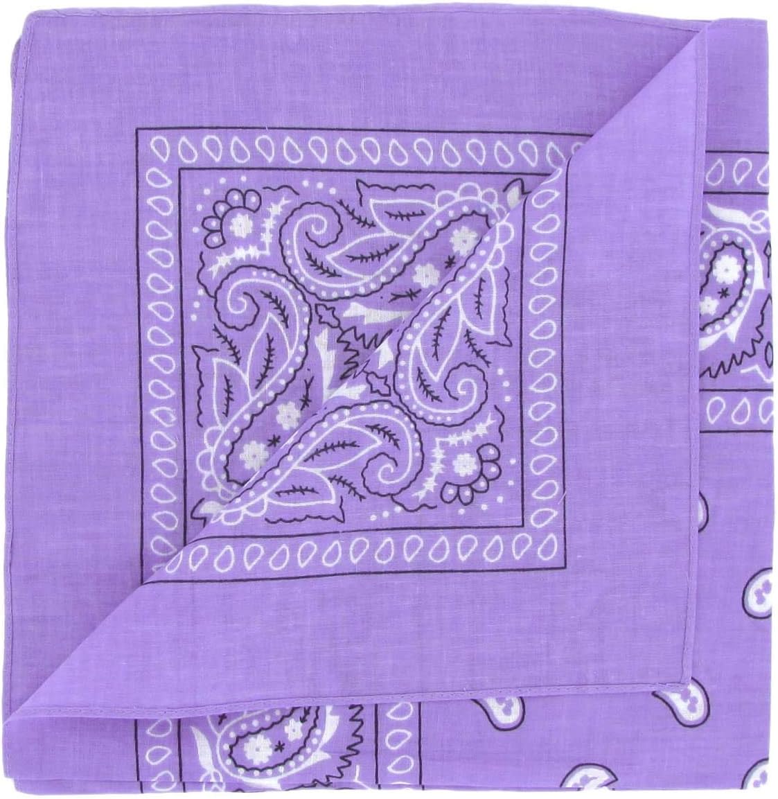 BOOLAVARD 1er, 6er, 9er oder 12er Pack Cowboy-Bandanas mit original Paisley-Muster (Schwarz)