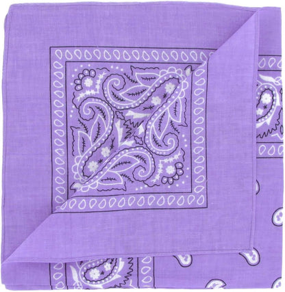 BOOLAVARD 1er, 6er, 9er oder 12er Pack Cowboy-Bandanas mit original Paisley-Muster (Schwarz)