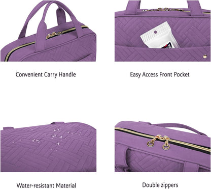 BAGSMART Kulturbeutel Reise-Organizer mit Aufhängehaken, wasserdichte Make-up-Kosmetiktasche für Zubehör, Shampoo, Standardbehälter, Toilettenartikel