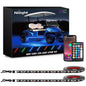Nilight 6PCS Golf Cart Underbody Light Kit with Canopy Lights Dream Color Multi-Mode Neon Accent Lighting APP Remote Control Sound Active Music Sync IP67 Waterproof 12V-66V for EZGO Yamaha Club Car