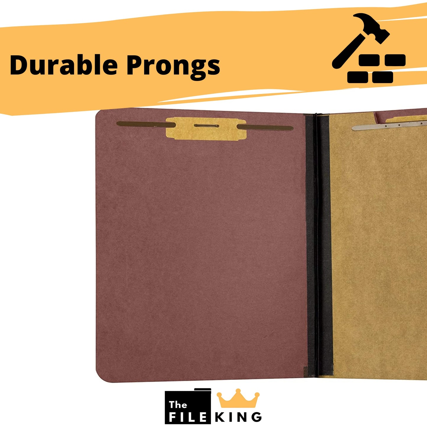 The File King Classification Folders 2 Dividers Letter Size - Light Green, 10 Pack | Pressboard Classification Folder | 2-Inch Expansion | Made in USA | Medical File Folders with Dividers and Prongs