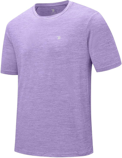 Rdruko Herren Kurzarm Trainingsshirts – Trockene Passform – Feuchtigkeitstransportierend – Für Laufen, Fitnessstudio, aktiven Sport