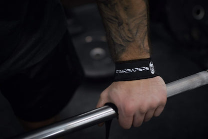 Gymreapers Hebe-Handgelenkbandagen für Gewichtheben, Bodybuilding, Powerlifting, Krafttraining und Kreuzheben – gepolstertes Neopren mit 45,7 cm Baumwolle