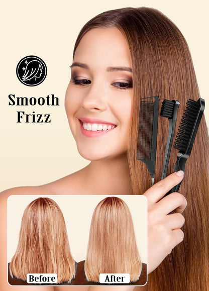 Haarbürste für Sleek-Look, Haarwachs-Stick für glatte abstehende Haare, gegen Frizz, für elegante Pferdeschwänze, Dutts – Gel, Pomade, Balsam-Stick für Frauen – Styling-Accessoires für Mädchen, Kinder