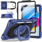 Case for iPad A16 11th Generation 11 Inch 2025, Auorld for iPad 10th Generation 10.9 inch 2022 case with Screen Protector, 360 Degree Rotating Stand Shoulder Strap Pencil Holder, Navy Pink